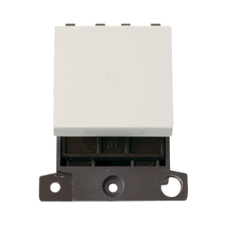 Click Scolmore MiniGrid 250V 20A 2 Way Switch Module Polar White - MD024PW