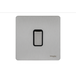 Schneider USFP 10A Intermediate Switched Black Insert - Stainless Steel - GU1414BSS