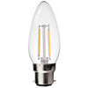 Kosnic 2W LED BC/B22 Clear Filament Candle Warm White - KFLM02CND/B22-CLR-N27