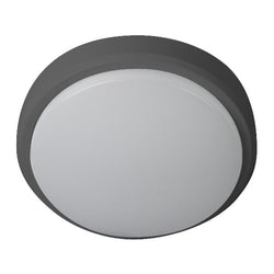 Robus Ohio White/Black Trim 12W Circular Bulkhead - Cool White