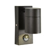 Forum Leto Fixed Wall GU10 Downlight with PIR IP44 - Black - ZN-37938-BLK