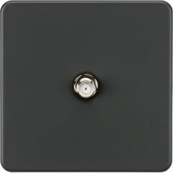 MLA Knightsbridge Screwless 1G Coaxial Socket (Non-Isolated) - Anthracite - SF0150AT