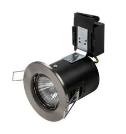 Robus Compact 50W GU10 Fire Rated Downlight 72mm IP20 Brushed Chrome - RFP201-13
