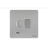 Schneider USFP 13A Switched Fused Spur & Flex Outlet White Insert Stainless Steel - GU5413WSS