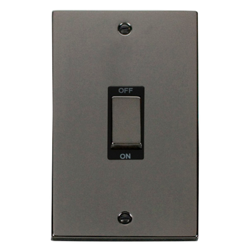 Click Scolmore Deco Ingot 2 Gang 45A 2 Pole Switch - VPBN502BK