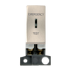 Click Scolmore MiniGrid Double-Pole Key Switch Ingot Emergency Test Satin Chrome - MD029SC