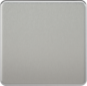 MLA Knightsbridge Screwless 1G Blanking Plate Brushed Chrome - SF8350BC