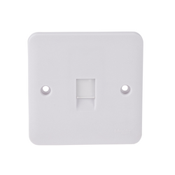 Schneider LWM Single Telephone Socket RJ12 Outlet White - GGBL7051