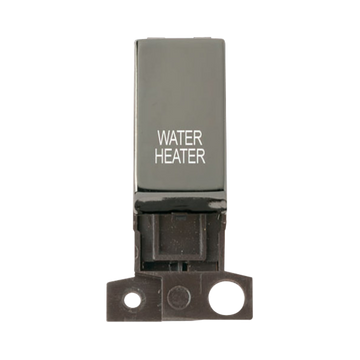 Click Scolmore MiniGrid 13A Double-Pole Ingot Water Heater Switch Black Nickel - MD018BN-WH