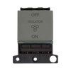 Click Scolmore MiniGrid 10A 3 Pole Fan Switch Module Black Nickel - MD020BN