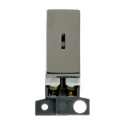Click Scolmore MiniGrid 13A Double-Pole Key Switch Ingot Module Black Nickel - MD046BN