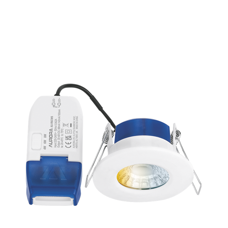 Aurora R6CS 6W-8W Dimmable Integrated LED Downlight on a white background