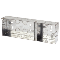 Click Scolmore Essentials 1+2 Dual 35MM K/O Galvanised Metal Back Box - WA102