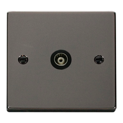 Click Scolmore Deco 1 Gang Isolated Co-Axial Socket - VPBN158BK