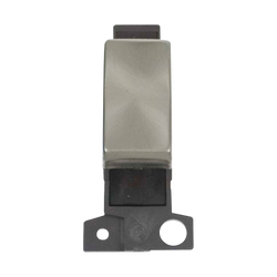 Click Scolmore MiniGrid 10A 3 Position Retractive Switch Ingot Module Satin Chrome - MD075SC