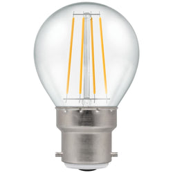 Crompton LED Round Filament Dimmable Clear 5W 2700K BC-B22d - CROM7215
