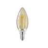 Philips 2.3W Vintage Gold LED E14 Candle Spiral Filament - Amber Warm White - 929001814501
