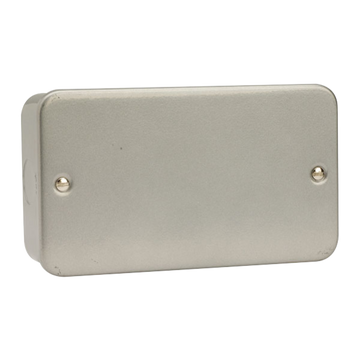 Click Scolmore Essentials Metal Clad 2 Gang Blank Plate - CL061