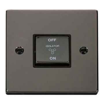 Click Scolmore Deco Ingot 10A 3 Pole Fan Isolation Switch - VPBN520BK