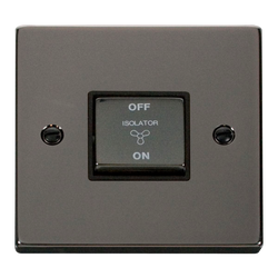 Click Scolmore Deco Ingot 10A 3 Pole Fan Isolation Switch - VPBN520BK