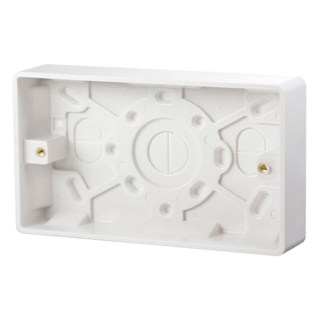 Click Scolmore Mode 2 Gang 25mm Pattress Box Polar White - CMA082