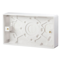 Click Scolmore Mode 2 Gang 25mm Pattress Box Polar White - CMA082