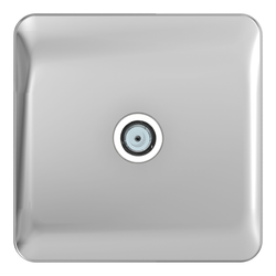 Schneider LSD 1G Coaxial Socket White Insert Polished Chrome - GGBL7030WPCS