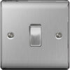 BG Nexus Metal Brushed Steel Intermediate Switch, 10Ax 2 Way - NBS13