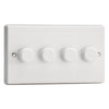 Varilight V-Pro 4 Gang 2-Way 4x120W Dimmer Switch - Classic White - JQDP254W