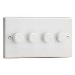 Varilight V-Pro 4 Gang 2-Way 4x120W Dimmer Switch - Classic White - JQDP254W