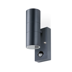 JCC Up/Down Wall Light GU10 with PIR (square base) - JC17063ANTH