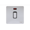 Schneider USFP 20A Double Pole Switched & Neon Black Insert - Polished Chrome - GU2411BPC