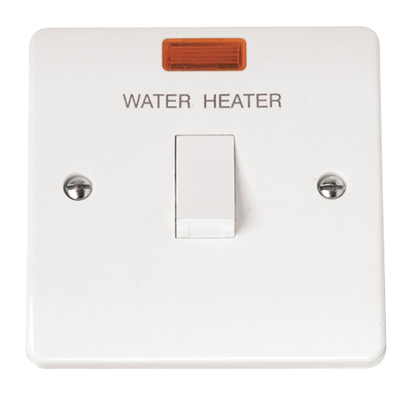 Click Scolmore Mode 20A 1 Gang Water Hearter Rocker Switch Polar White ...