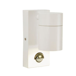 Forum Leto Fixed Wall GU10 Downlight with PIR IP44 - White - ZN-37938-WHT