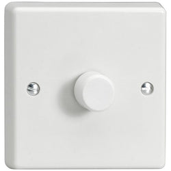 Varilight Classic 1x400W 1 Gang 1 Way Dimmer Knob (Single HQ1W) - White