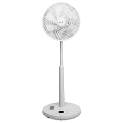 Devola Low Noise 30W 12 Speed 12-inch DC Pedestal Fan - White - DV12DCPFAN