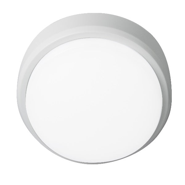 Robus Ohio White/Black Trim 8W Circular Bulkhead - Warm White ...