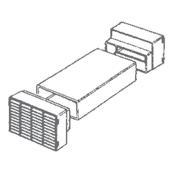 Manrose 220 X 90mm Rectangular Return Air Box With Airbrick Outlet  - 7917
