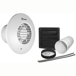 Xpelair Low Volt 12v Simply Silent Timer Round LV100TR - 93012AW