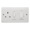 Click Scolmore Mode 45A 1 Gang Cooker Switch & Plug Socket Polar White - CMA504