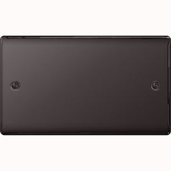 BG Nexus Metal Black Nickel Double Blank Plate - NBN95