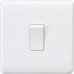 Knightsbridge Curved Edge 10AX Intermediate Switch - White - CU1200