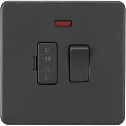 Knightsbridge Screwless 13A Switched Fused Spur Unit with Neon - Anthracite - SF6300NAT