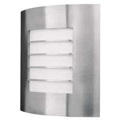 Philips Oslo 60W E27 Outdoor Square Grille Wall Lantern IP44 Stainless Steel - 915000126401