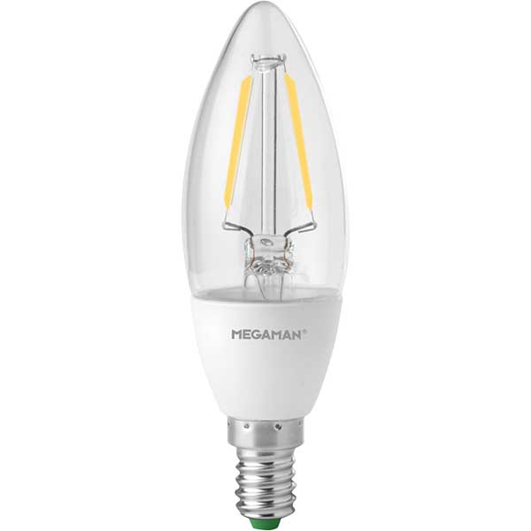 3.2W LED E14 SES Filament Candle Warm Dimmable