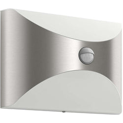 Philips Herb 6W LED Outdoor Wall Light with PIR Stainless Steel - Warm White - 915005197501