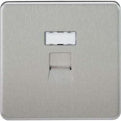 Knightsbridge Screwless RJ45 network outlet - brushed chrome - SFRJ45BC
