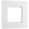 BG Evolve Pearl White Grid 2 Gang Euro Module Front Plate - PCDCLEMS2W