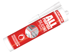 Evo-Stik 112896 All Purpose Flex Silicone Sealant Clear C20 - EVOAPFSSC