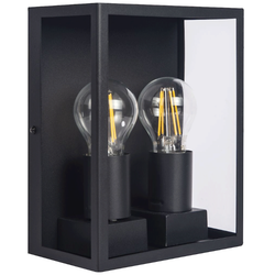 Luceco Azurar E27/GLS Twin Wall Lantern - Black - LEXDGLWTB